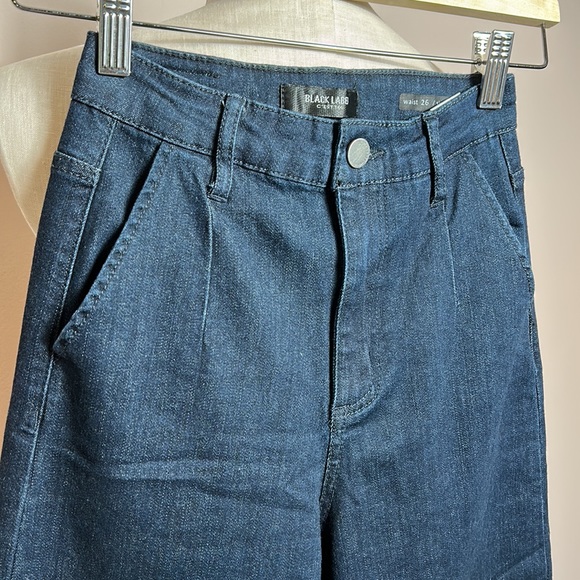 Black Label C'est Toi High Rise Folded Wide Leg Jeans Waist 26/1 - Picture 6 of 16